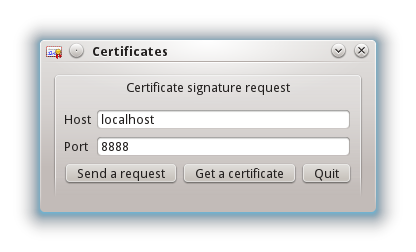 Create a request and get a certificate